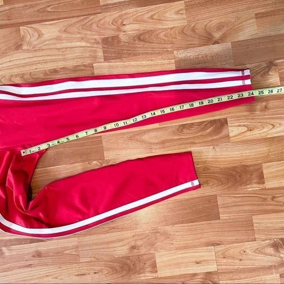 Old Navy Active red leggings white stripes - Picture 9 of 9